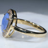 Natural Australian Boulder Opal and Diamond 18k Gold Ring - Size 6.75 Code -GR759