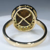 Natural Australian Boulder Opal and Diamond 18k Gold Ring - Size 6.75 Code -GR759