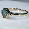Natural Australian Boulder Opal and Diamond Gold Ring  - Size 7.25 Code - RL74