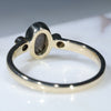 Natural Australian Boulder Opal and Diamond Gold Ring  - Size 7.25 Code - RL74