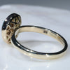 Natural Australian Crystal Opal and Diamond Gold Ring Size 7.25 Code -RL65