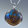 Natural Australian Boulder Matrix Opal Silver Pendant