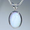 Natural Australian Crystal Opal Silver Pendant