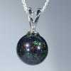 Natural Australian Sandstone Matrix Opal Silver Pendant