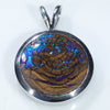 Australian Boulder Opal Matrix Silver Pendant with Silver Chain (15mm x 15mm)  Code -SD326
