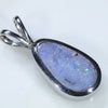 Natural Australian Boulder Opal Silver Pendant with Silver Chain (13mm x 8mm) Code -SD351