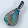 Australian Boulder Opal Silver Pendant with Silver Chain (12mm x 9mm) Code-SD219