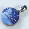 Australian Boulder Opal Silver Pendant with Silver Chain (13mm x 12mm) Code-SD200