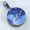 Australian Boulder Opal Silver Pendant with Silver Chain (13mm x 12mm) Code-SD200