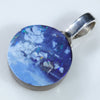 Australian Boulder Opal Silver Pendant with Silver Chain (13mm x 12mm) Code-SD200