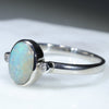 Sterling Silver - Solid Boulder Opal - Natural Diamonds