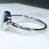 Australian Solid Boulder Opal and Diamond Silver Ring - Size 9 Code - RS120