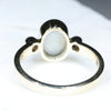 Natural Australian White Opal and Diamond Gold Ring - Size 6  Code WOR02
