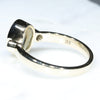 Natural Australian White Opal and Diamond Gold Ring - Size 6  Code WOR02