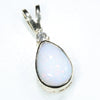 Coober Pedy White Opal and Diamond Gold Pendant (8mm x 6mm ) Code - WOP04