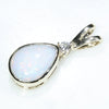 10k Gold- Solid White Opal - Natural Diamond