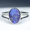 Natural Australian Boulder Opal Silver Ring - Size 9  Code - RS197