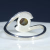 Natural Australian Boulder Opal Silver Ring - Size 5.25  Code - RS161