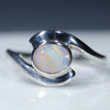 Natural Australian Boulder Opal Silver Ring