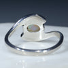 Silver Solid Opal Ring Rear View