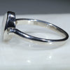 Australian White Opal and Diamond Silver Ring - Size 8.25  Code - RS149