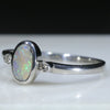 Sterling Silver- Solid Boulder Opal- Natural Diamonds