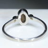 Silver Solid Opal Ring Rear View