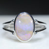 Natural Australian Silver Opal Ring