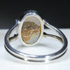 Silver Solid Opal Ring Rear View