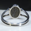 Silver Solid Opal Ring Rear View