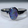 Natural Queensland Boulder Opal Silver Ring