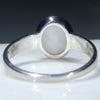 Natural Australian White Opal Silver Ring - Size 9.25  Code - RS224
