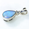 Natural Australian Boulder Opal and Diamond 14k White Gold Pendant (8mm x 5mm) Code -GPA206