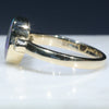 Natural Australian Boulder Opal and Diamond Gold Ring  - Size 6.5 Code - RLJ014
