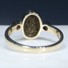 Natural Australian Boulder Opal and Diamond Gold Ring  - Size 6.5 Code - RLJ014