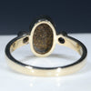 Natural Australian Boulder Opal and Diamond Gold Ring - Size 6.75 US Code - RLJ012