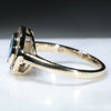 Natural Australian Solid Boulder Opal and Diamond Gold Ring Size 7.5 Code - JRL44