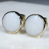 10k Gold- Solid White Opal