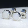 Natural Australian White Opal  Silver Stud Earring (5mm x 5mm) Code -SE415