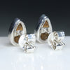 Natural Australian Boulder Opal  Silver Stud Earring (7.5mm x 4.5mm) Code -SE413