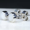 Natural Australian White Opal  Silver Stud Earring (5mm x 5mm) Code -SE399