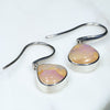 Natural Australian Boulder Opal Silver Earring (9 mm x 8mm) Code -SE397