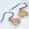 Natural Australian Boulder Opal Silver Earring (9 mm x 8mm) Code -SE397