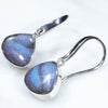 Natural Australian Boulder Opal Silver Earring (8 mm x 8.5mm) Code -SE376