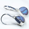 Silver Opal Earrings Side View