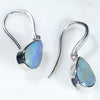 Natural Australian Boulder Opal Silver Earring (10 mm x 6mm) Code -SE391