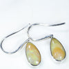Natural Australian Boulder Opal Silver Earring (11.5 mm x 6mm) Code -SE388