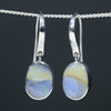 Natural Australian Boulder Opal Silver Earrings