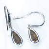 Silver Solid Opal Earrings Rear View