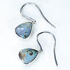 Natural Australian Boulder Opal Silver Earring (9mm x 7.5mm) Code -SE380